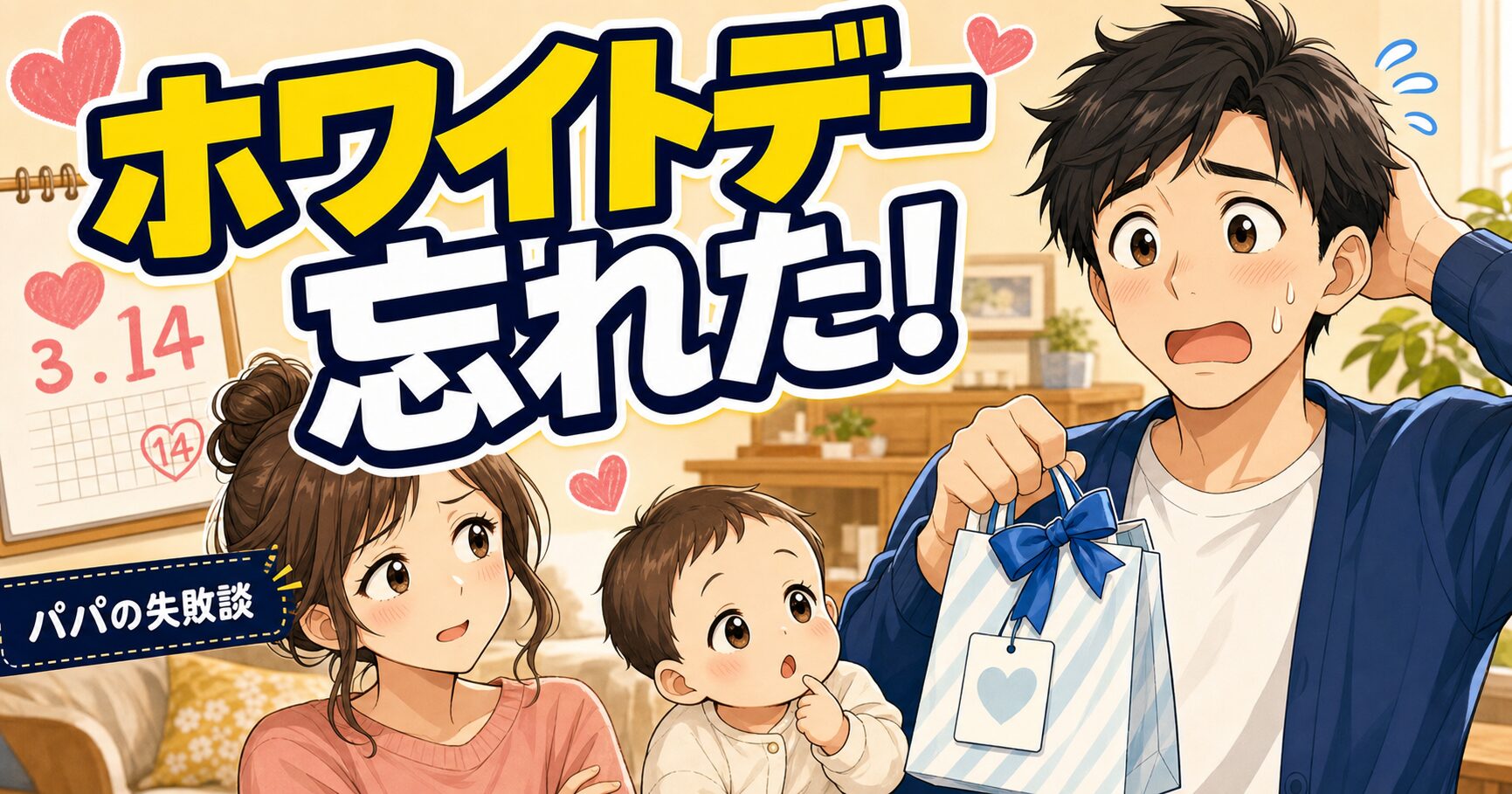 ホワイトデーのお返しを忘れたパパの失敗談